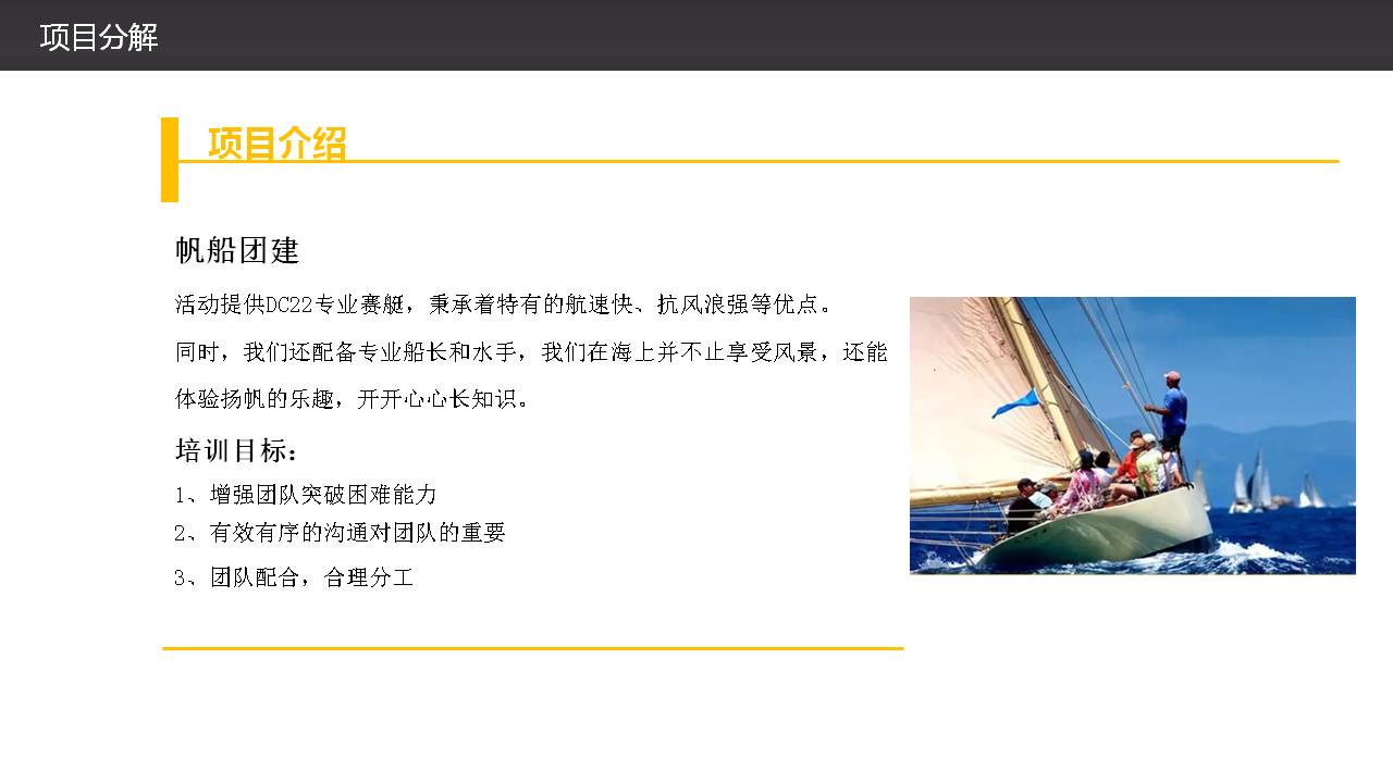 帆船赛团建介绍